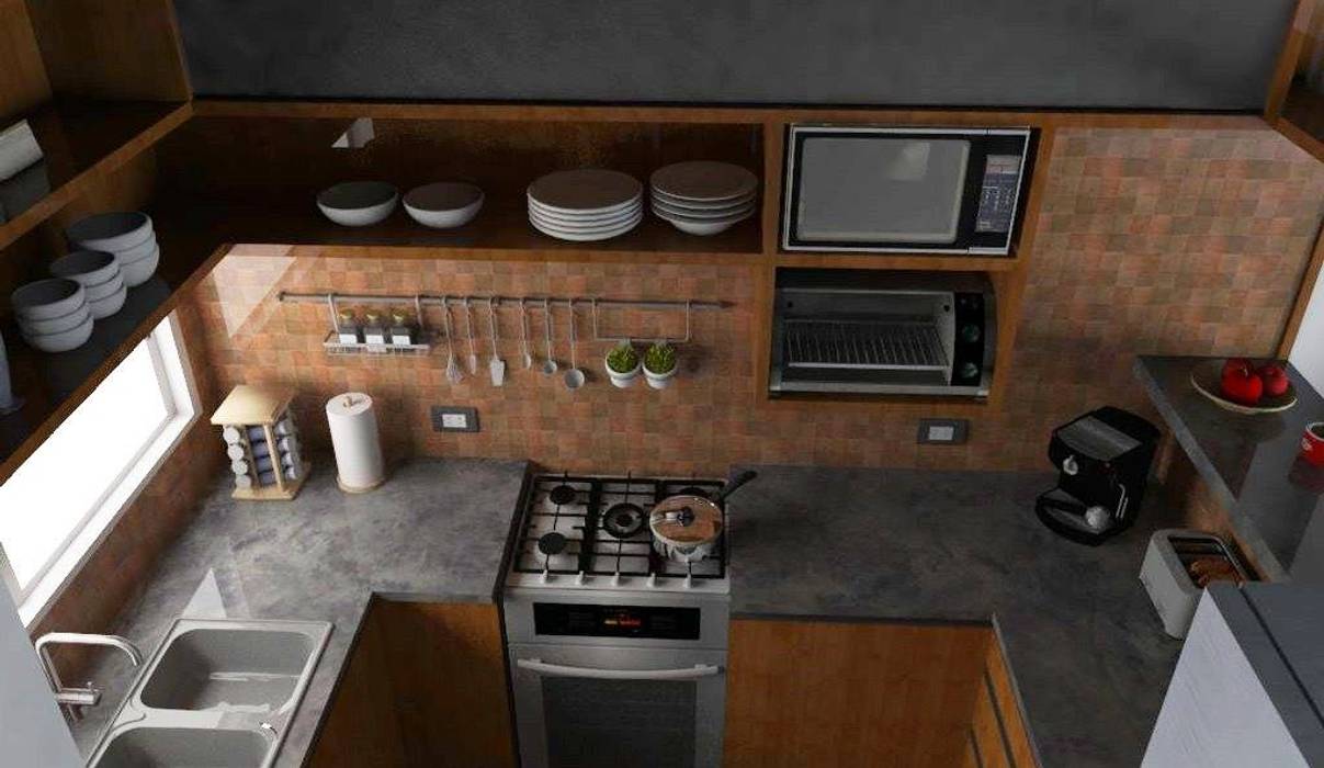 Diseño Cocina - Vivienda Balbin, Estudio Punto y Linea Estudio Punto y Linea モダンな キッチン