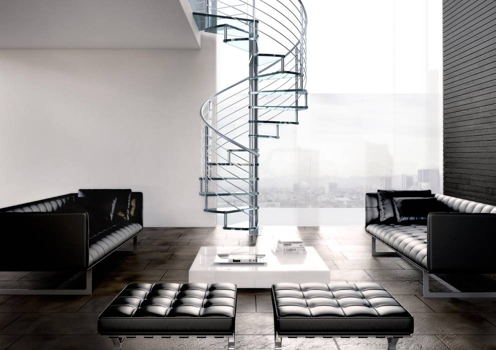 Интерьерные Лестницы из Стекла, Euroscala Euroscala Modern corridor, hallway & stairs