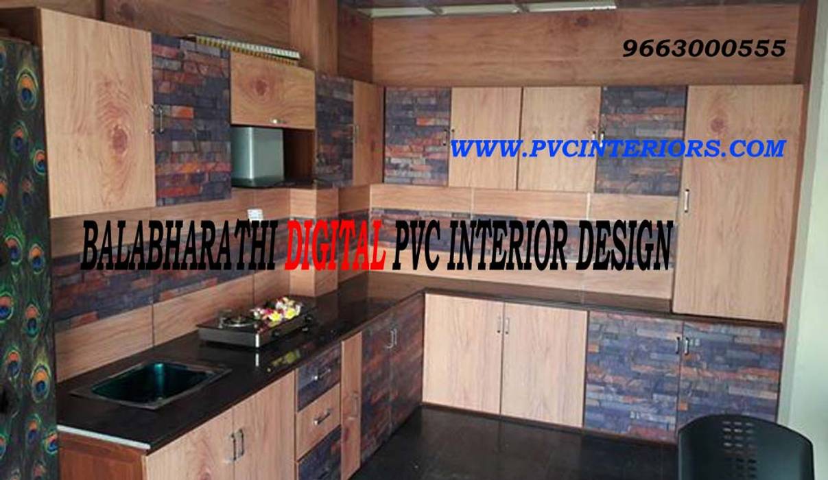 Digital Modular Kitchen In Erode Balabharathi 9663000555 Modern By Balabharathi Pvc Interior Design Modern Wood Plastic Composite Homify