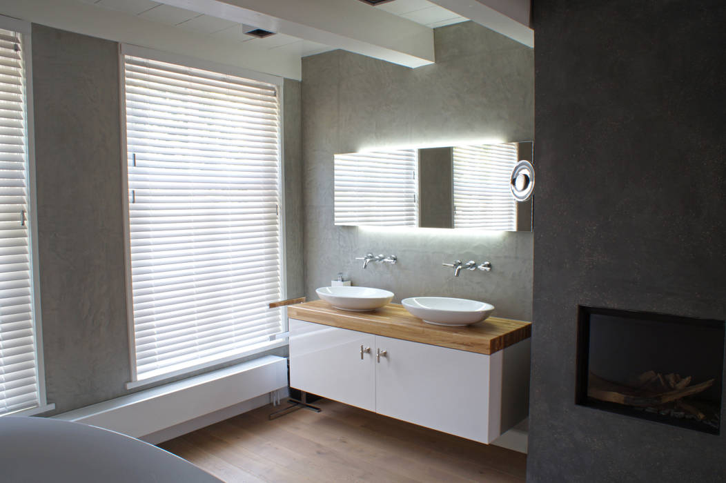 Verbouw monumentale woning, studio architecture studio architecture Eclectic style bathroom Concrete