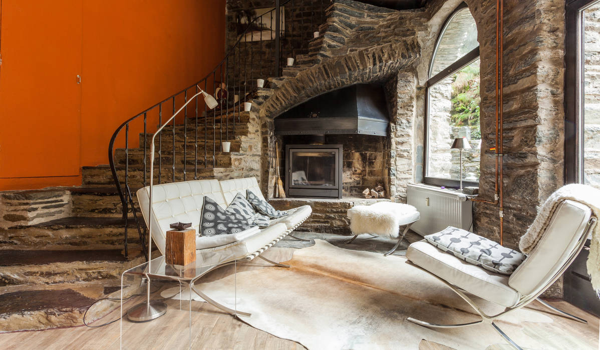 Einfach Nicht Perfekt Haus Garten 2kn Architekt Landschaftsarchitekt Mediterrane Wohnzimmer Stein Orange Homify