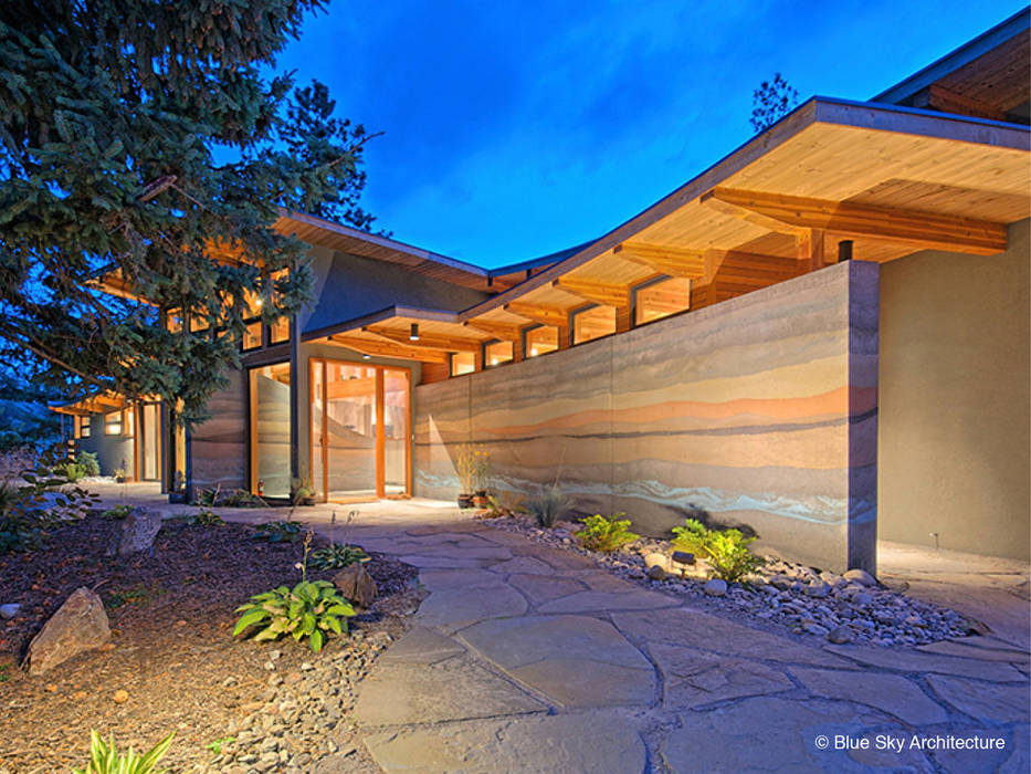 Rammed Earth Wall Entryway Homify rammed-earth-wall-entryway-homify