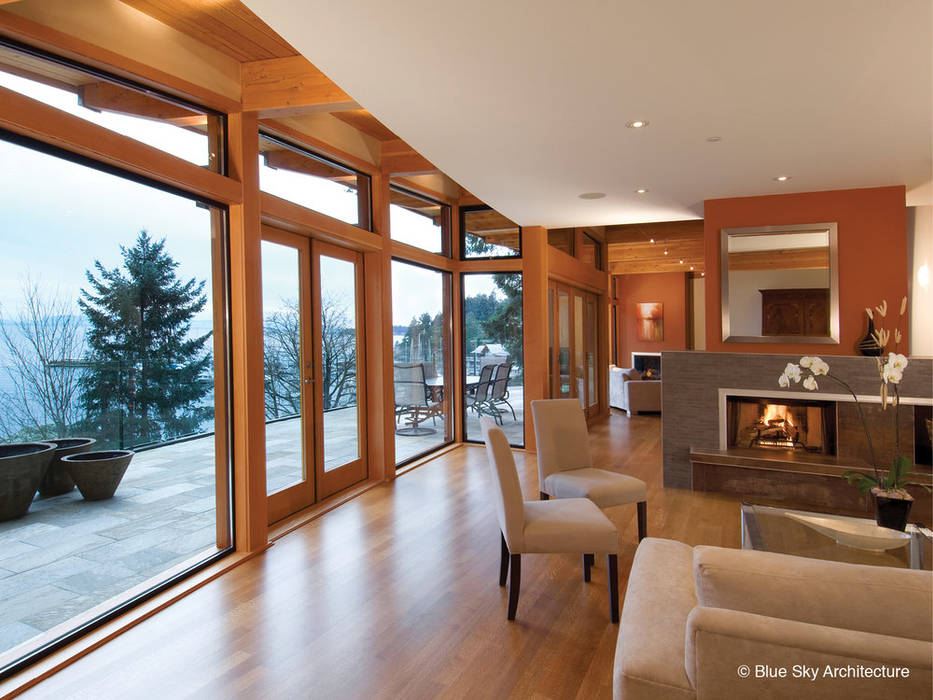 Organic Living Room Helliwell + Smith • Blue Sky Architecture Modern living room