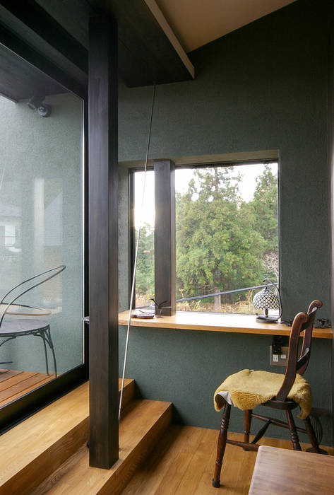 mori-湖 琵琶湖を望む家, 一級建築士事務所アールタイプ 一級建築士事務所アールタイプ Modern study/office Wood Wood effect