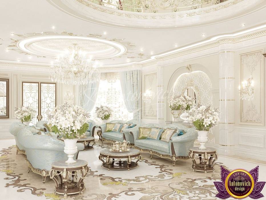 ​ Royal interiors by Katrina Antonovich, Luxury Antonovich Design Luxury Antonovich Design Classic style corridor, hallway and stairs