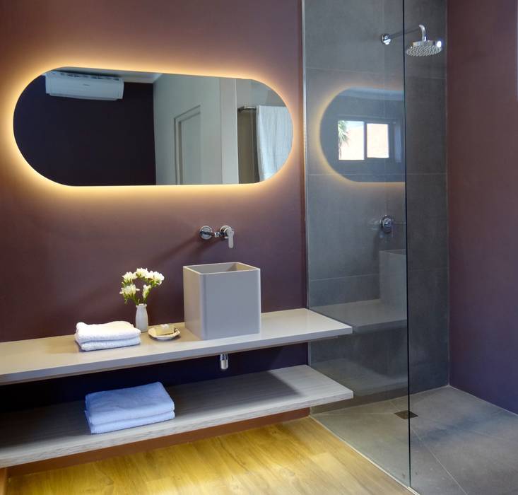 Custom Vanity Turquoise Commercial spaces custom vanity,hotel bathroom,open plan suite,Hotels
