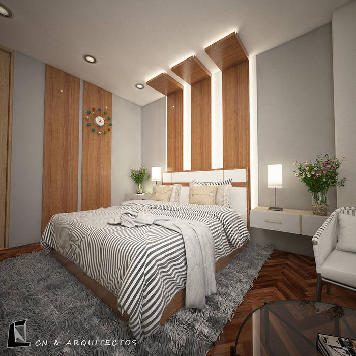 DISEÑO DE INTERIORES, CN y Arquitectos CN y Arquitectos Modern style bedroom Accessories & decoration