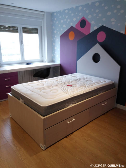 DORMITORIO JUVENIL 1 JORGE RIQUELME | DISEÑO INTERIOR Dormitorios infantiles de estilo minimalista