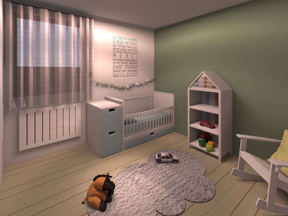 Homestaging 3d, LSAI LSAI Dormitorios infantiles de estilo escandinavo