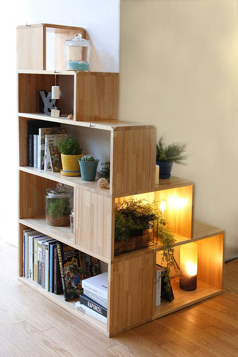 NYAND SHELF <TREE> - Furniture for Cats and Humans -, 一級建築士事務所アンドロッジ 一級建築士事務所アンドロッジ Ruang Studi/Kantor Modern Cupboards & shelving