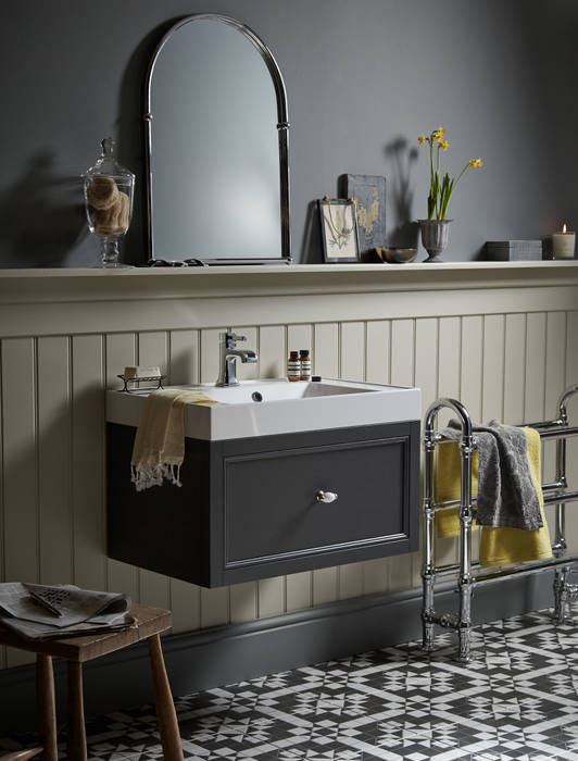 Caversham wall hung vanity unit Heritage Bathrooms Baños de estilo clásico Caversham,Wall hung vanity,Vanity unit