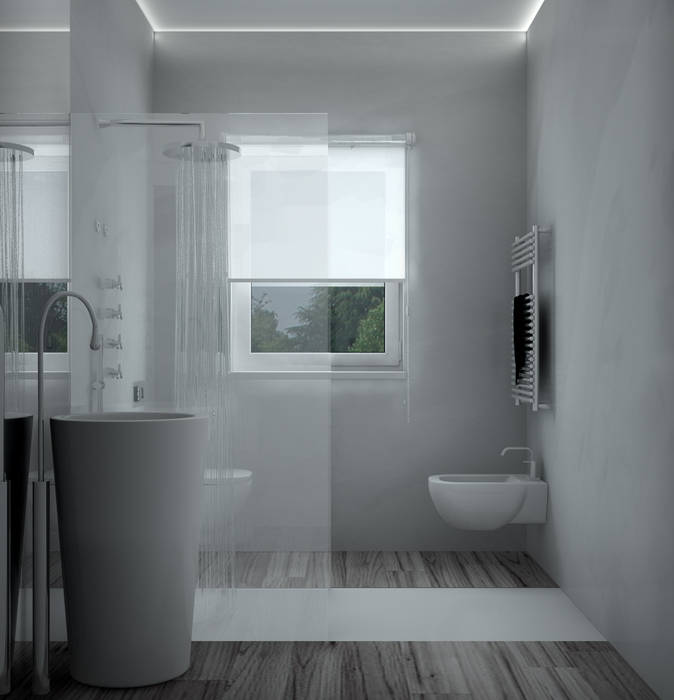 Villa Pivata, Bergamo, Silvana Barbato Silvana Barbato 現代浴室設計點子、靈感&圖片