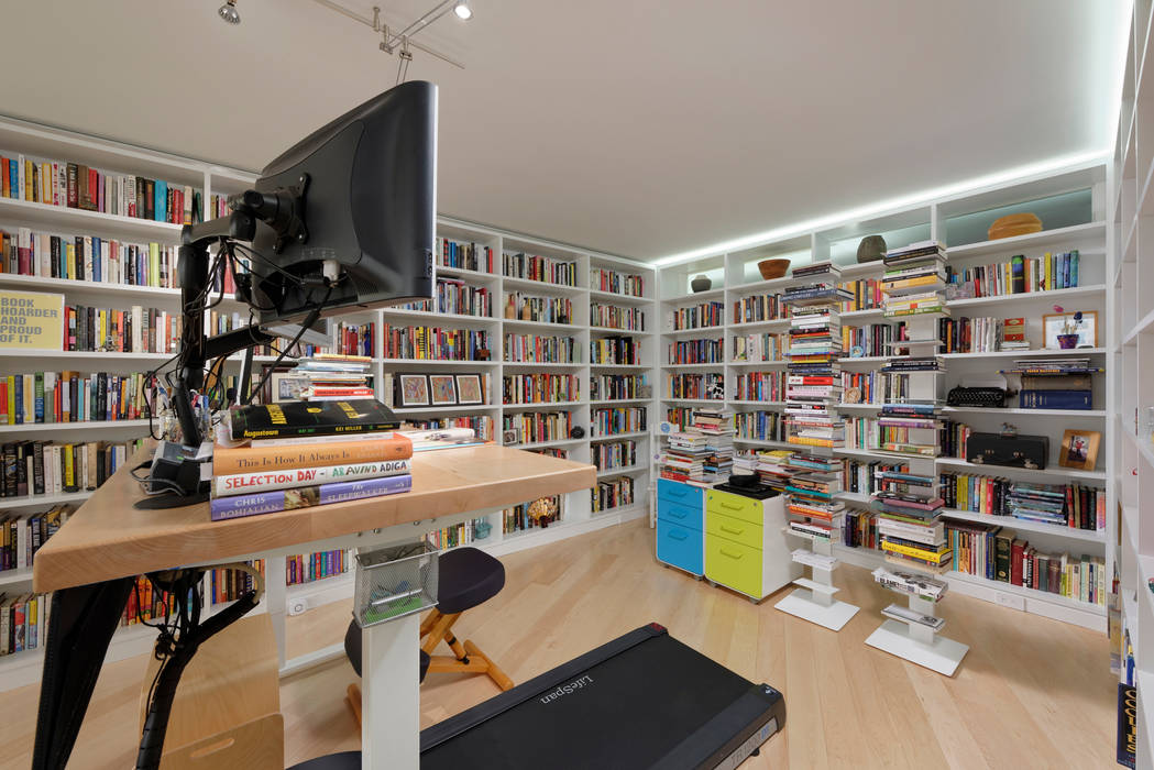 Contemporary Washington, DC Condominium Renovation BOWA - Design Build Experts Modern Study Room and Home Office