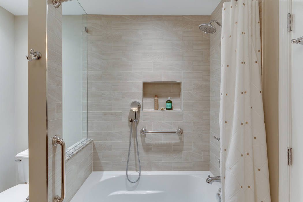 Universal Design Master Suite Renovation in McLean, VA BOWA - Design Build Experts Minimalist style bathroom