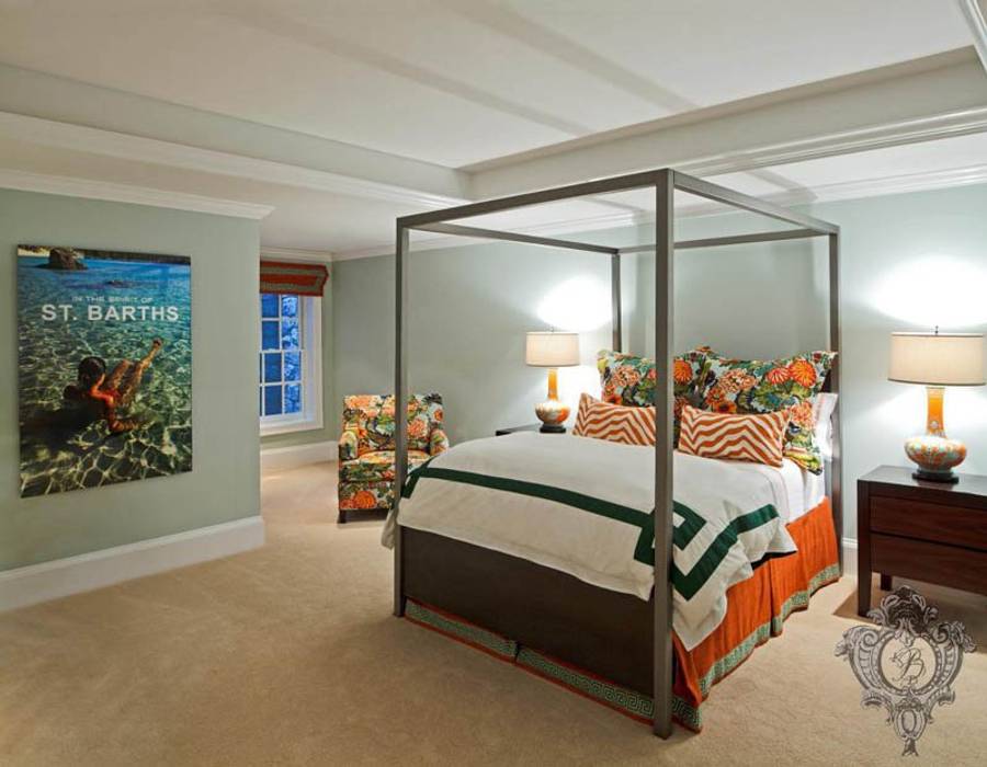 Pop of Color, Kellie Burke Interiors Kellie Burke Interiors Dormitorios de estilo ecléctico
