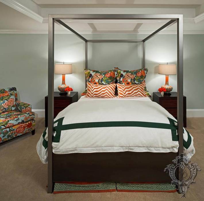 Pop of Color, Kellie Burke Interiors Kellie Burke Interiors Cuartos de estilo ecléctico