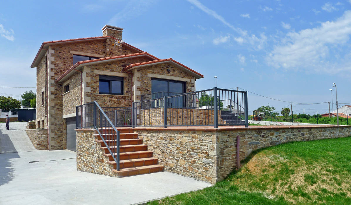 Vivienda en Veigue, AD+ arquitectura AD+ arquitectura Rustic style house Stone