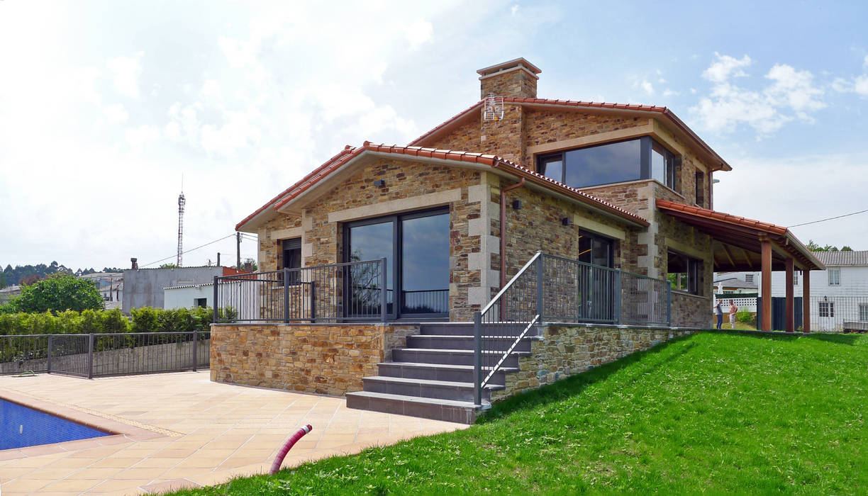 Vivienda en Veigue, AD+ arquitectura AD+ arquitectura Casas de estilo rústico Piedra