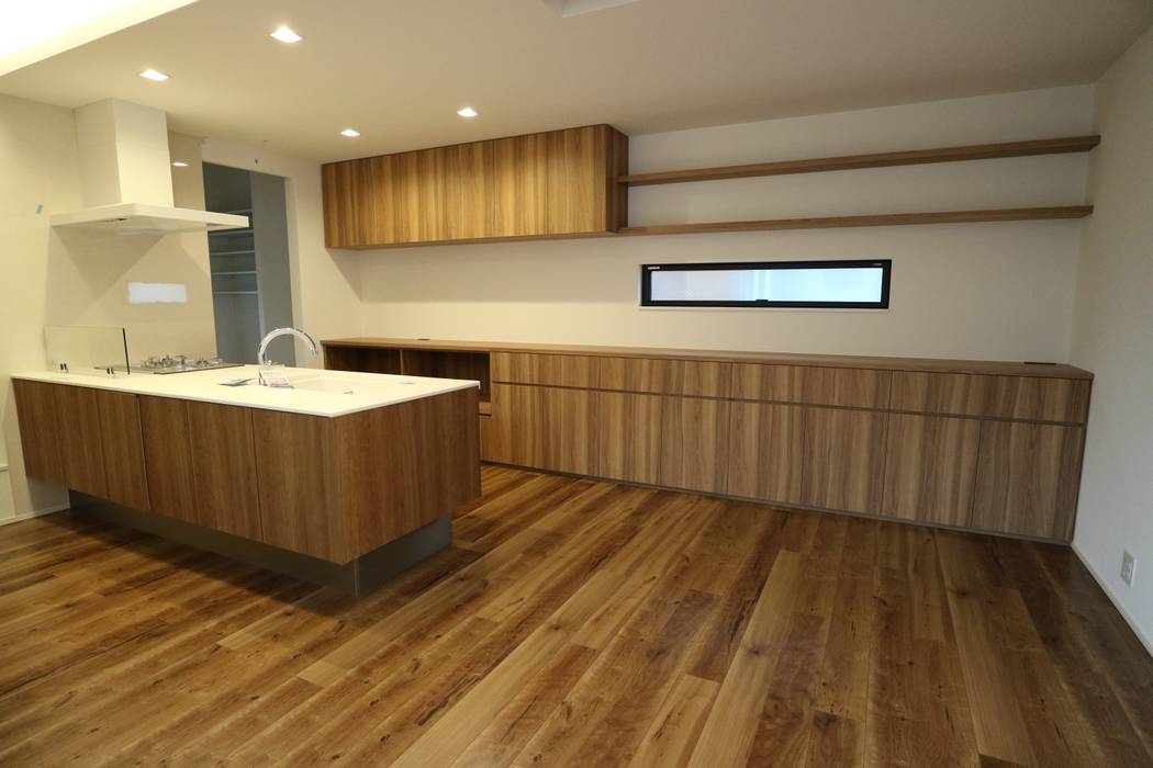 Order Kitchen Board & Kitchen Koshigaya City, コト コト Moderne Küchen Holz Holznachbildung Aufbewahrung und Lagerung