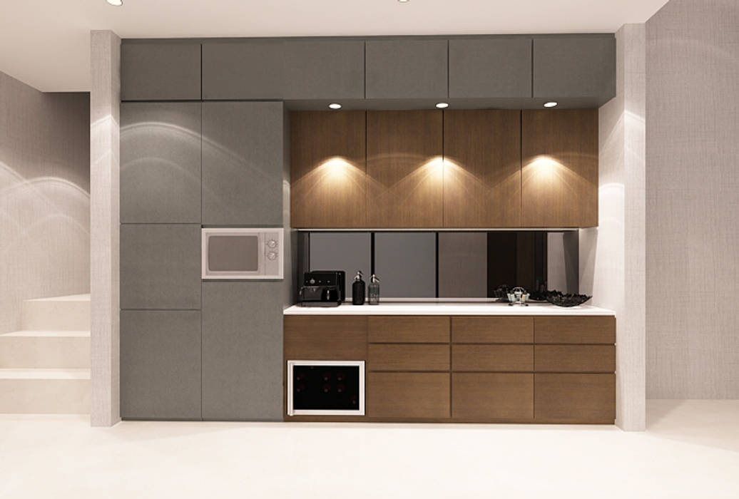 Lance wood @ Navapark BSD, iugo design iugo design Dapur Minimalis