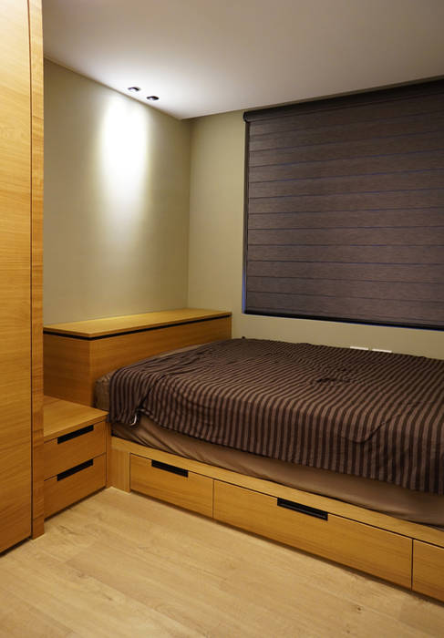 全室案例-新北市張宅, ISQ 質の木系統家具 ISQ 質の木系統家具 Modern Bedroom