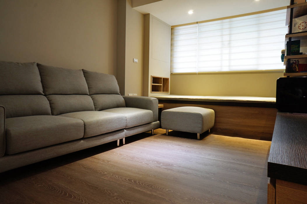 全室案例-台北市邵宅, ISQ 質の木系統家具 ISQ 質の木系統家具 Moderne Wohnzimmer