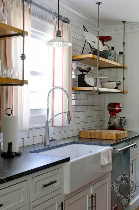 Chef's Kitchen, Kellie Burke Interiors Kellie Burke Interiors Cucina in stile industriale