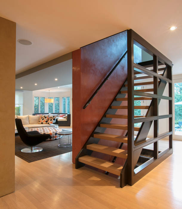 Spring Valley Residence, FORMA Design Inc. FORMA Design Inc. Pasillos, vestíbulos y escaleras modernos