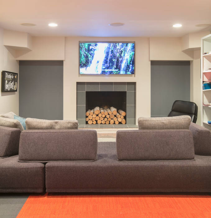 Spring Valley Residence, FORMA Design Inc. FORMA Design Inc. Modern media room