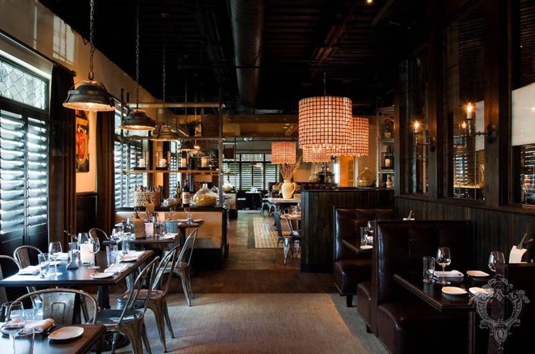 Rustic Italian Restaurant, Kellie Burke Interiors Kellie Burke Interiors Коммерческие помещения Коммерческие помещения