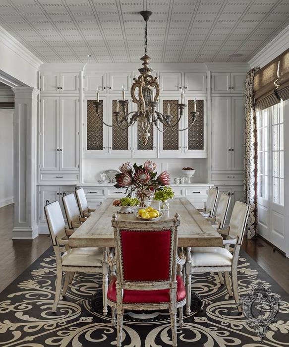 Glam House, Kellie Burke Interiors Kellie Burke Interiors Klasik Yemek Odası