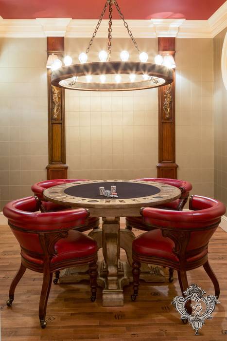 Poker Room Kellie Burke Interiors Classic style media room