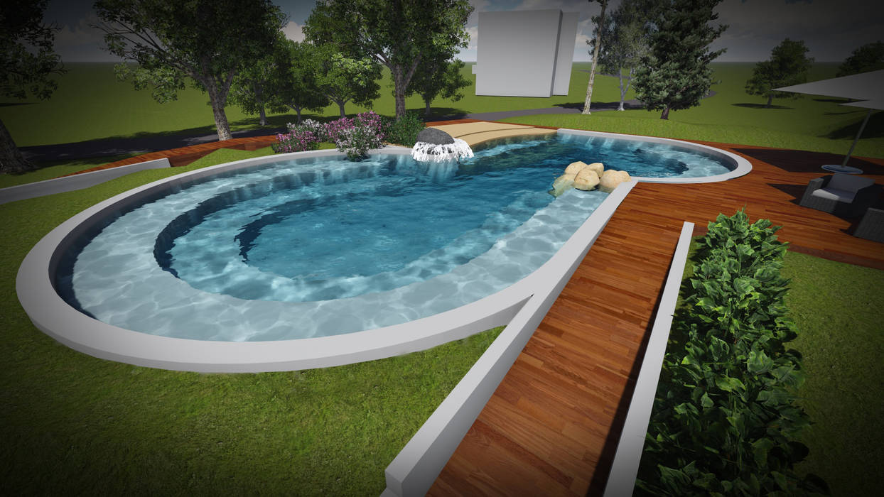 Studio per piscina in bio design, Francesco Onofri Architetto Francesco Onofri Architetto Pool