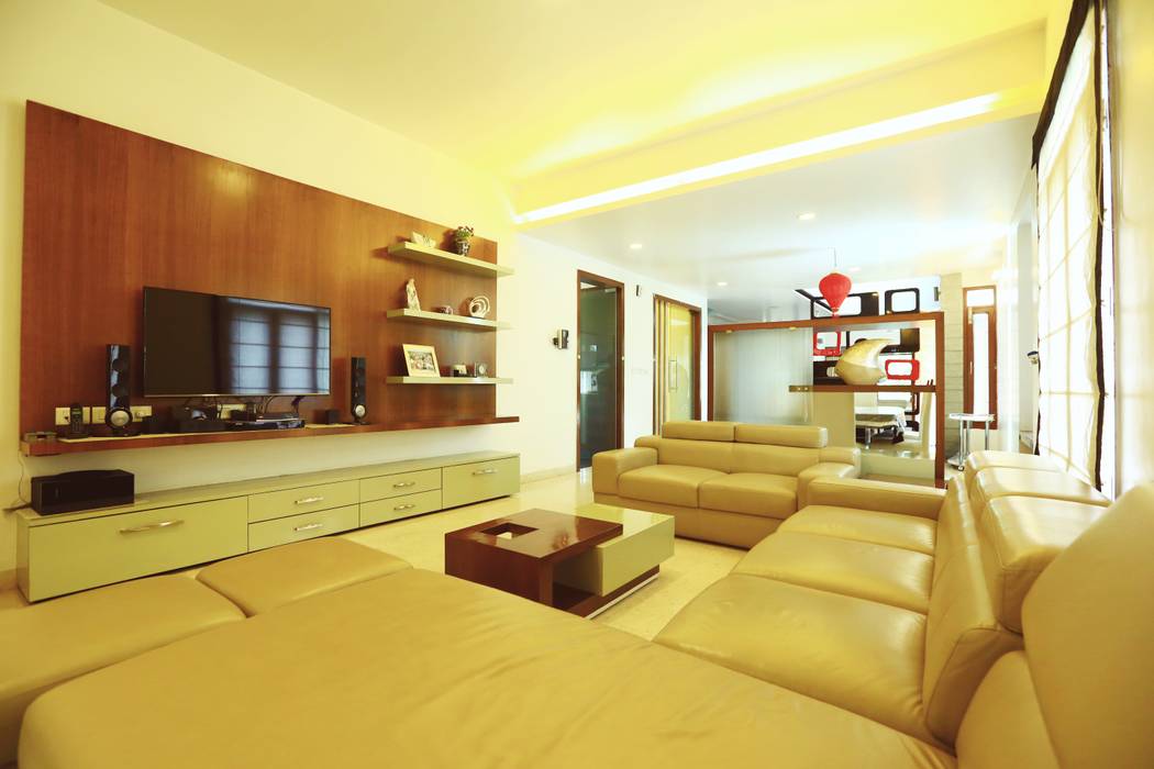 Residence at Sarjapur Road, Space Trend Space Trend Salas de entretenimiento de estilo moderno