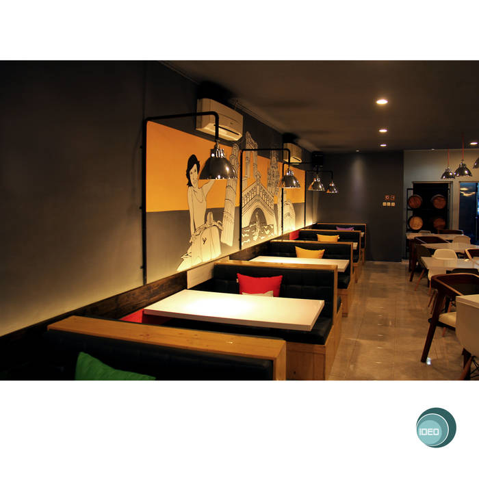 Oro Colato - Gelato and Bar, IDEO DESIGNWORK IDEO DESIGNWORK 인더스트리얼 벽지 & 바닥