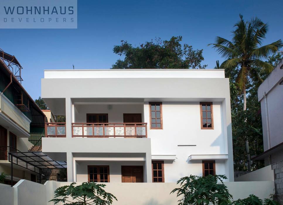 1400sqft House in Trivandrum, Wohnhaus Developers Wohnhaus Developers Modern houses Bricks
