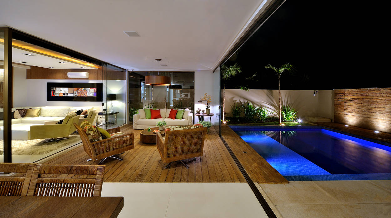 Residência RK, Chris Brasil Arquitetura e Interiores Chris Brasil Arquitetura e Interiores 现代客厅設計點子、靈感 & 圖片