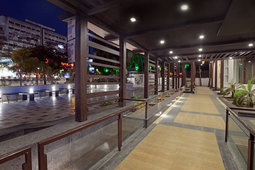 Entrance Colonnade Matai Associates Commercial spaces buffer,unifying element,Hotels