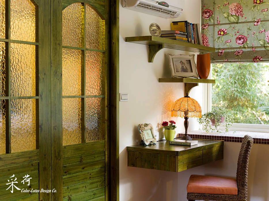 雙溪山居-鄉村風格, Color-Lotus Design Color-Lotus Design Rustic style dressing room Wood Wood effect