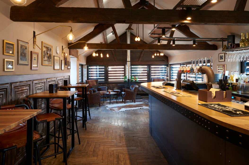 Bar at Sheppy's Cider Barc Architects Commercial spaces Wood Wood effect Bar,Wooden Floor,Wood Panels,Bars & clubs
