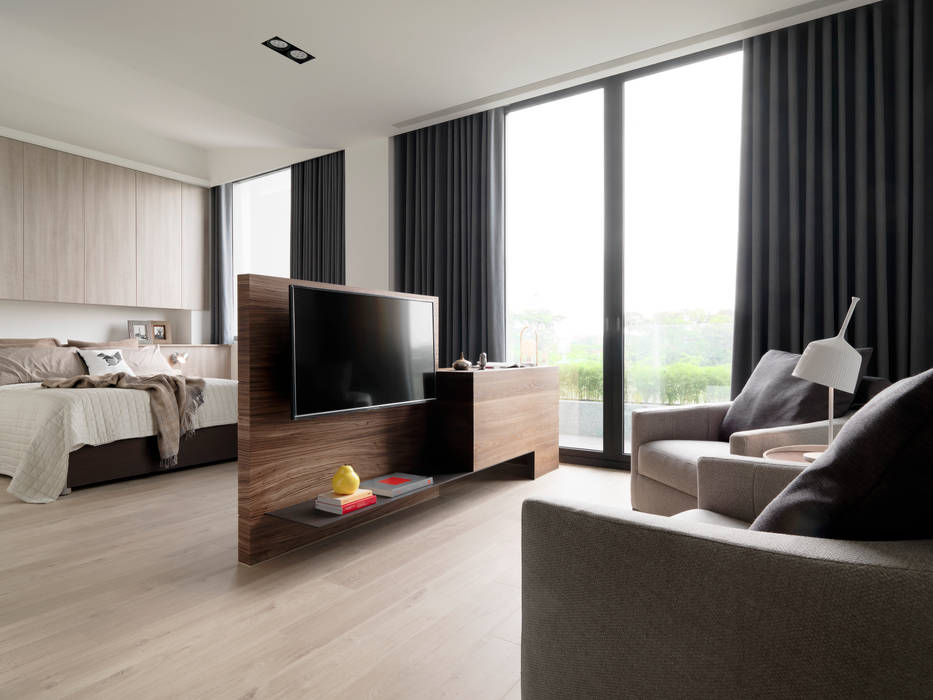 展Zhan, 禾築國際設計Herzu Interior Design 禾築國際設計Herzu Interior Design Modern Bedroom