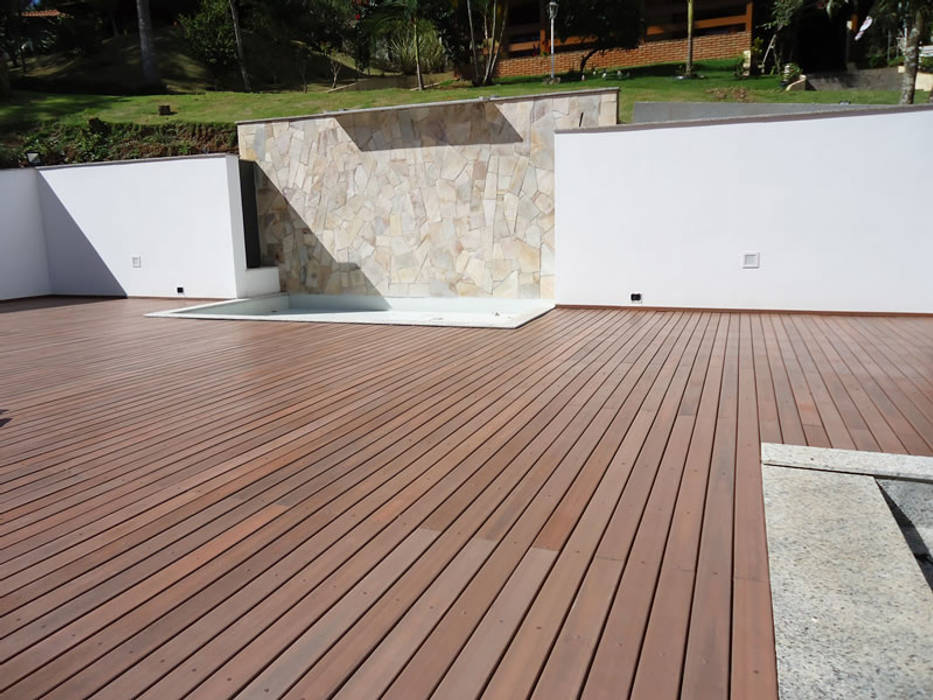 Deck de Madeira Plástica, Ecopex Ecopex Rustic style walls & floors Wood-Plastic Composite