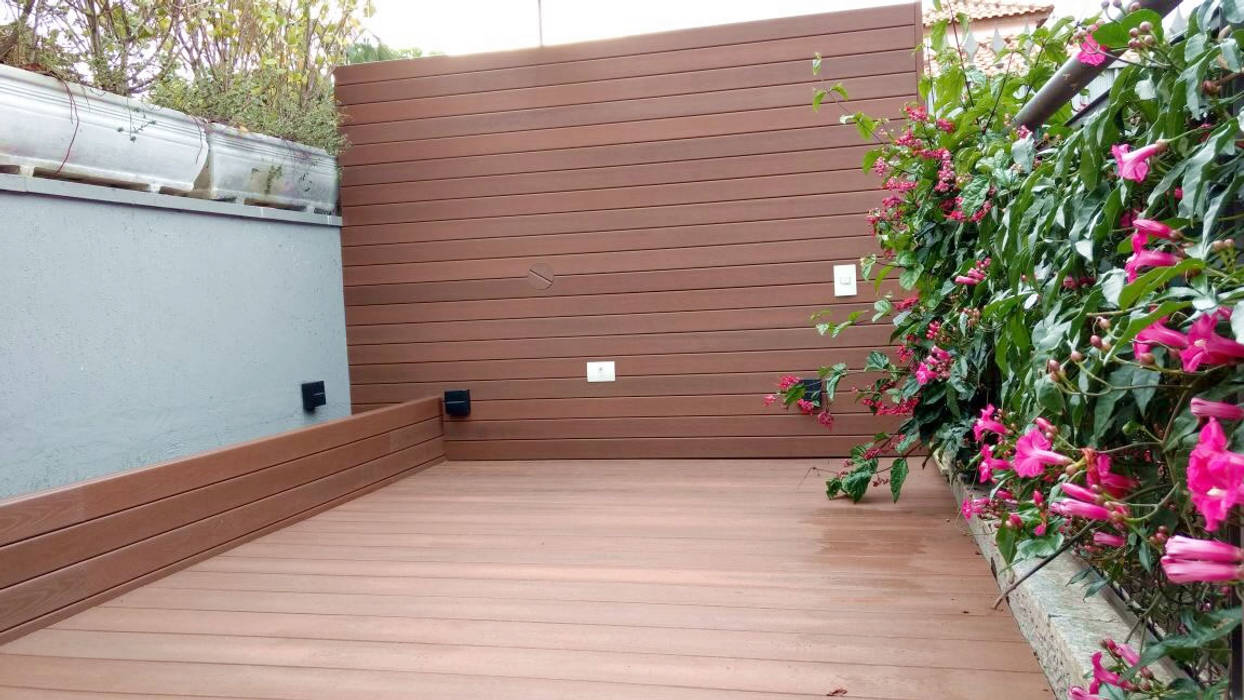 Deck e Painel em Madeira Plástica, Ecopex Ecopex Paredes e pisos rústicos de madeira e plástico