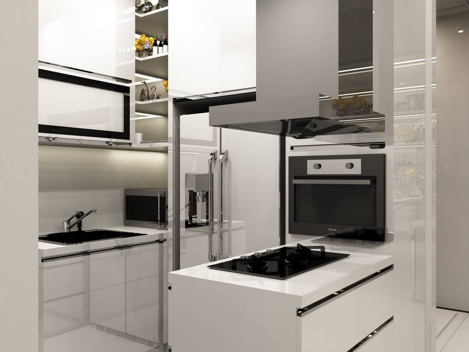 Kitchen set aidecore Dapur Gaya Asia Kayu Lapis Cabinets & shelves