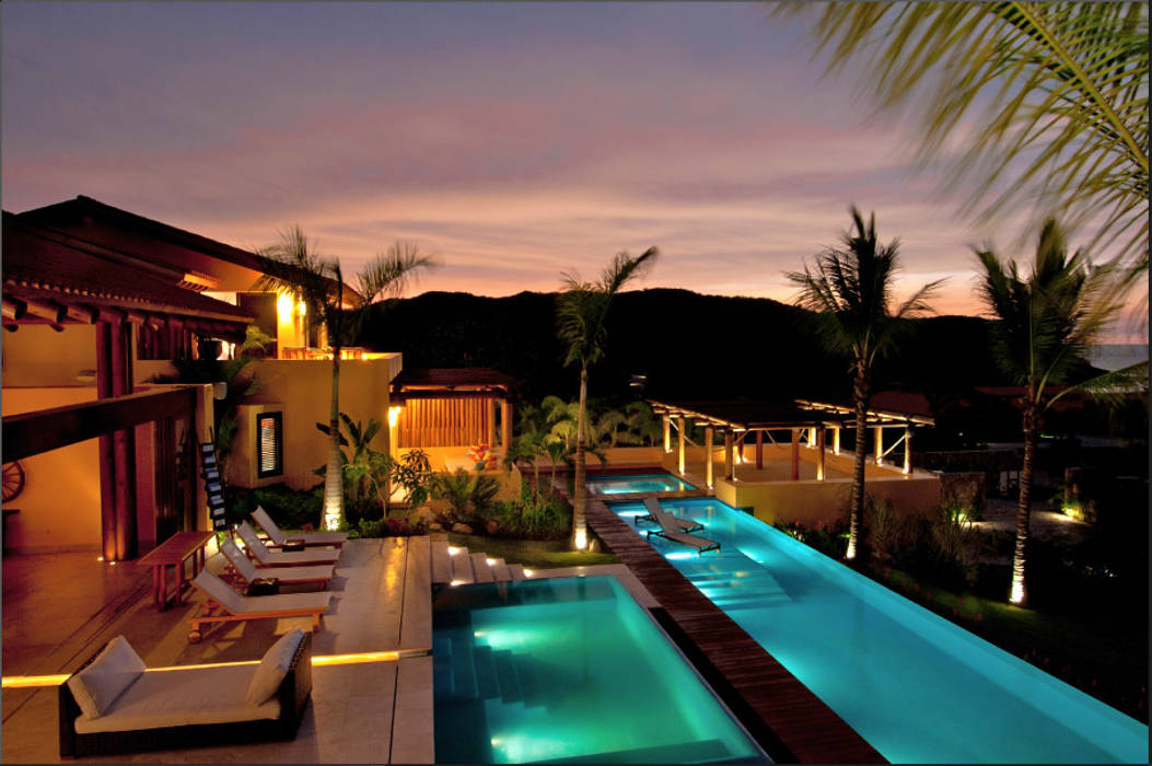 fotografía de Arquitectura en Punta Mita, foto de arquitectura foto de arquitectura สระว่ายน้ำอินฟินิตี้ คอนกรีต