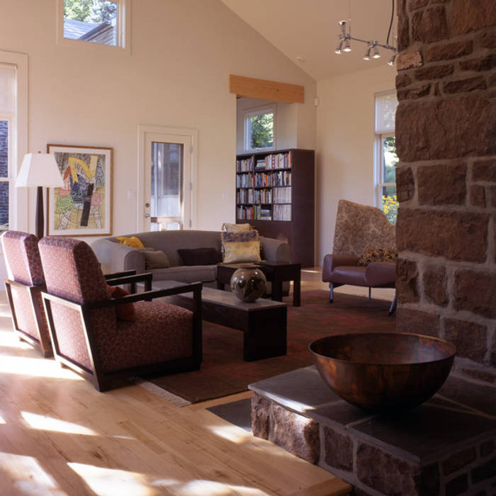 Hayden Lane Residence, Bucks County, PA, BILLINKOFF ARCHITECTURE PLLC BILLINKOFF ARCHITECTURE PLLC Country style living room