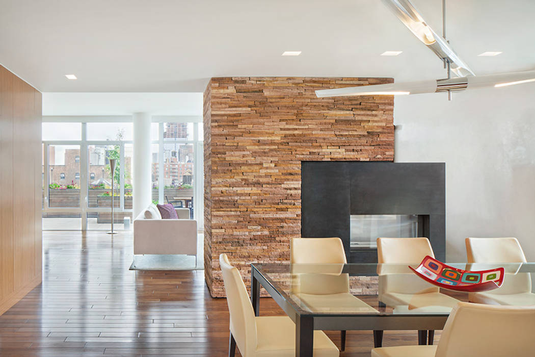 High Line Penthouse, New York, NY, BILLINKOFF ARCHITECTURE PLLC BILLINKOFF ARCHITECTURE PLLC Minimalist dining room