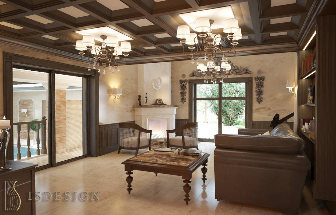 Гостевой дом в Карловых Варах, ISDesign group s.r.o. ISDesign group s.r.o. Classic style living room Wood Wood effect