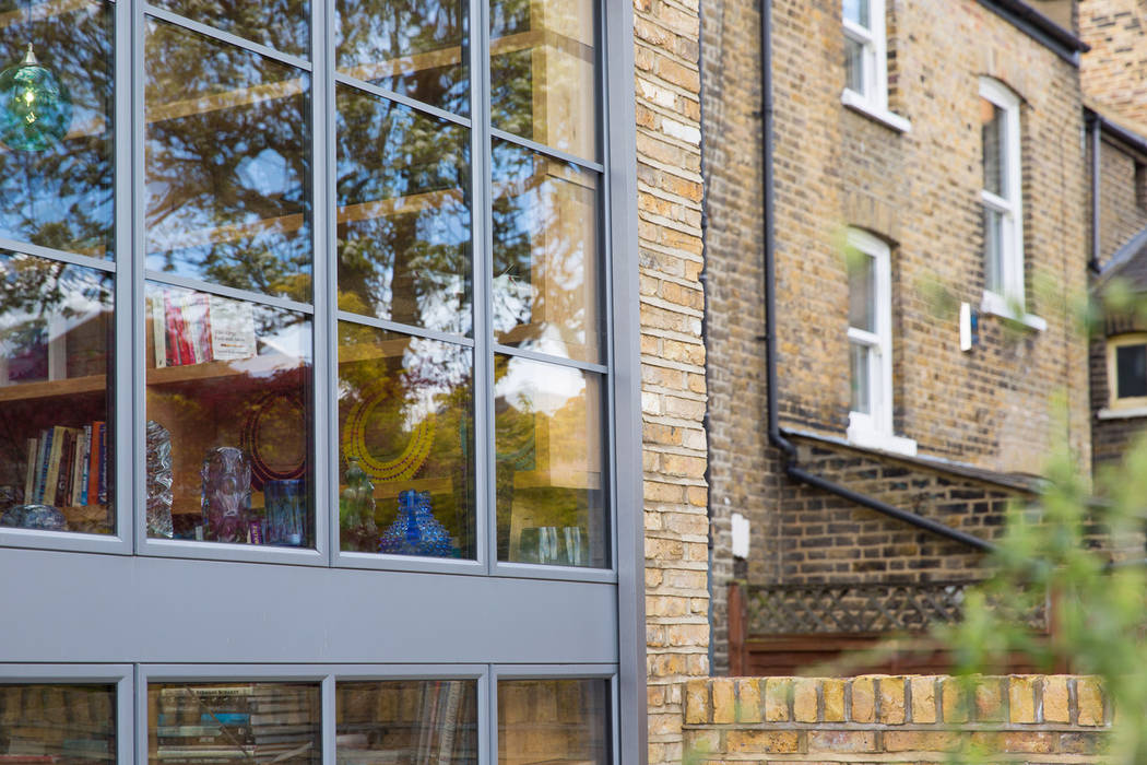 Double height crittall style extension HollandGreen Eclectic style houses