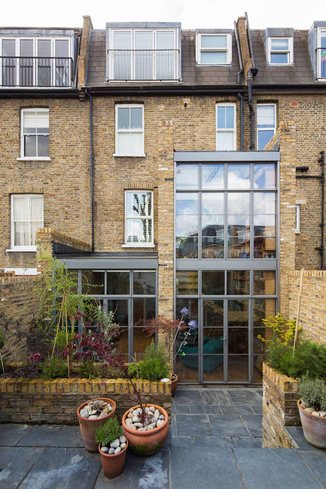 Double height crittall style extension HollandGreen Eclectic style houses